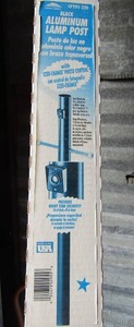 lot 17 image: Black Aluminum outdoor lamp post NIB, 80 tall  3 diameter