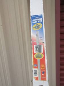 lot 410 image: White aluminum lamp post NIB