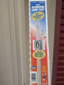 lot 409 image: White aluminum lamp post NIB
