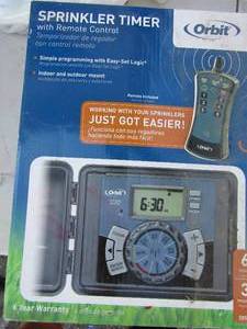 lot 431 image: sprinkler timer by orbit with remote
