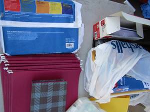 lot 432 image: notes, file folder, envolopes,printer paper and more