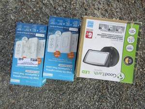 lot 448 image: good earth led light, 2 snap on smart lighting built in Bluetooth voice control