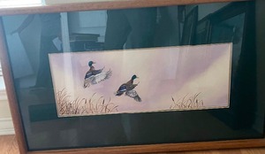 lot 113 image: MALLARDS IN FLIGHT Kibbee duck art 2442 nice wall art