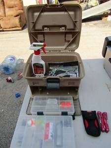 lot 36 image: Flambuea tackle box with various items, all new