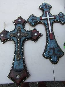 lot 46 image: 3535 metal wall art qty 2