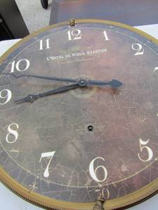 lot 14 image: Time works wall clock, needs batteries- size 31 diameter