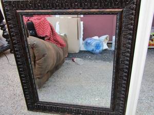 lot 15 image: White door mirror  52 X 16-- 3127 framed wall dcor mirror beautiful piece