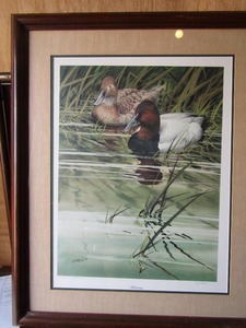 lot 99 image: Joe Garcia HIDEAWAY wall art,  SIGNED 12405300 Ducks in a pond- 3428