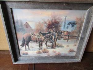 lot 105 image: John Standford Western Art Framed-- 2024