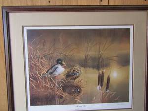 lot 111 image: DUCKD UNLIMITED -MORNING SUN    MALLARD Duck art by Darrel Davis 1987 -- 2731 SIGNED  NUMBERED