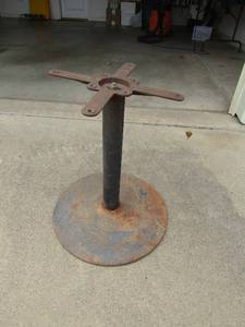 lot 148 image: metal table base 26 in round - just add your top