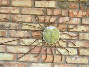 lot 913 image: 12x27  Metal moon outdoor art