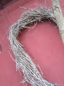 lot 1052 image: very large hand made wreath made of sticks