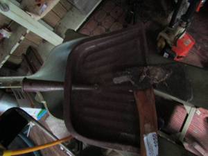 lot 1050 image: small hatchet, broom and dust pans