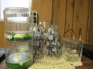 lot 1055 image: jack Daniel whiskey glasses, golf cups, and other various cups