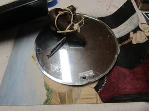 lot 1075 image: oval wall mirror, pro 1,000 vintage blow dryer for hair