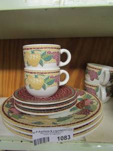 lot 1083 image: Pier 1 coffee cups, plates, saucers