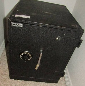 lot 1253 image: sears black combination safe has combination