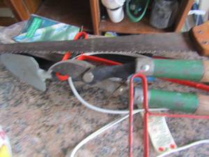 lot 1319 image: yard tools saws, tree trimmers and more