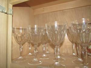 lot 1168 image: crystal wine glasses qty 12
