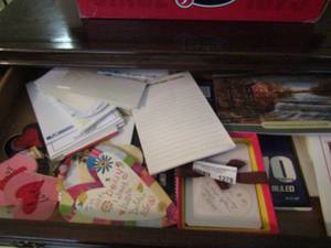 lot 1278 image: Large lot of office supply (in desk drawer) calculators- notebooks and more