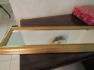 lot 1337 image: FRAMED MIRROR  31 X 10