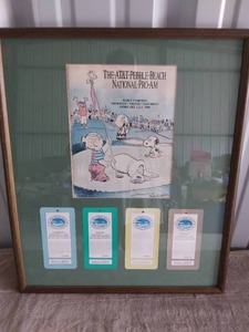 lot 17 image: 1990 The AT&T Pebble Beach National Pro Am Program and TicketsPasses-Program features Dennis the Menace and Charlie Brown