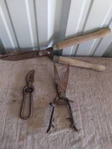lot 211 image: Antique and New Hedge Trimmers and Clippers