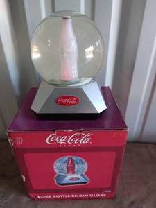 lot 29 image: Coca Cola Snow Globe with Original Box--Powers on
