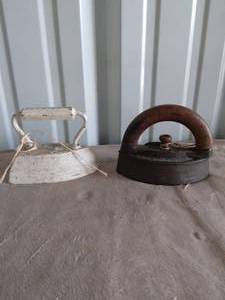 lot 35 image: 2 Antique Irons