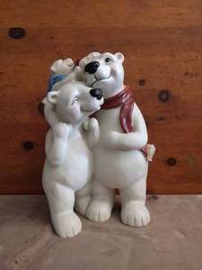 lot 40 image: Ceramic Bear Family Statue