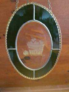 lot 54 image: Very Nice Stained Glass Sun Catcher--Fruit Basket