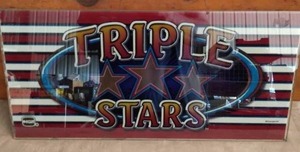 lot 60 image: Triple Stars Glass Slot Machine Topper
