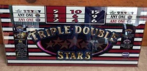 lot 61 image: Triple Double Stars Glass Slot Machine Topper