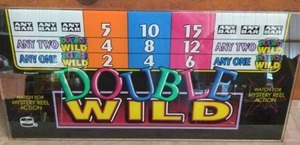 lot 62 image: Double Wild Glass Slot Machine Topper