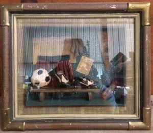 lot 68 image: Vintage Soccer Shadow Box