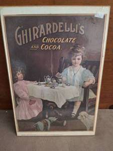 lot 85 image: 1973 Ghirardellis Chocolate Advertising Piece