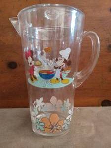 lot 93 image: MickeyMinnie Mouse and DonaldDaisy Duck Pitcher with Lid
