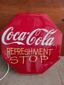 lot 102 image: Coca Cola Light Up Sign---Needs new bulb
