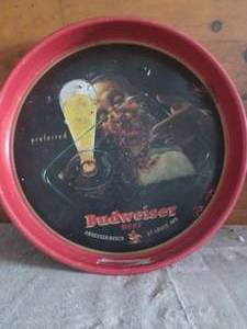 lot 106 image: Vintage Budweiser Beer Serving Tray