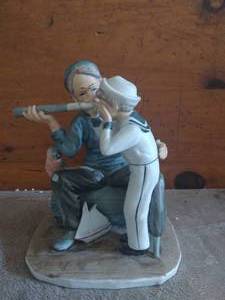 lot 110 image: Norman Rockwell Captain Figurine by Gorham
