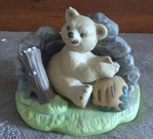 lot 111 image: Woodland Surprises Bear and Cave Franklin Porcelain  Figurine