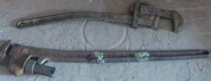 lot 131 image: 2 Very Big and Heavy Pipe Wrenches