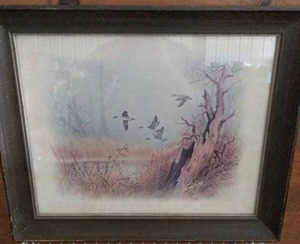 lot 145 image: Signed John E. Bradley Waterfowl Print-Framed and Mated--24x20
