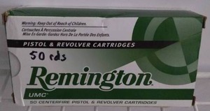 lot 170 image: 50 Remington UMC Pistol Ammo