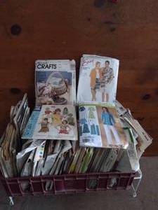 lot 186 image: Crate Full of Sewing Patterns and Designs--Well over 100