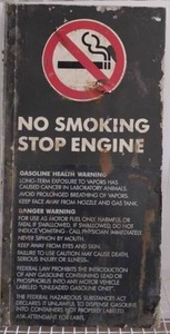 lot 248 image: Vintage No Smoking Metal Sign--30x15