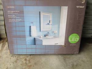 lot 23 image: LED lighted over the sink mirror in original box, 2719 touch on and off