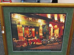 lot 33 image: 2630 framed Harley Davidson photo