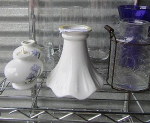 lot 57 image: Various vases, oil CANDLES and more